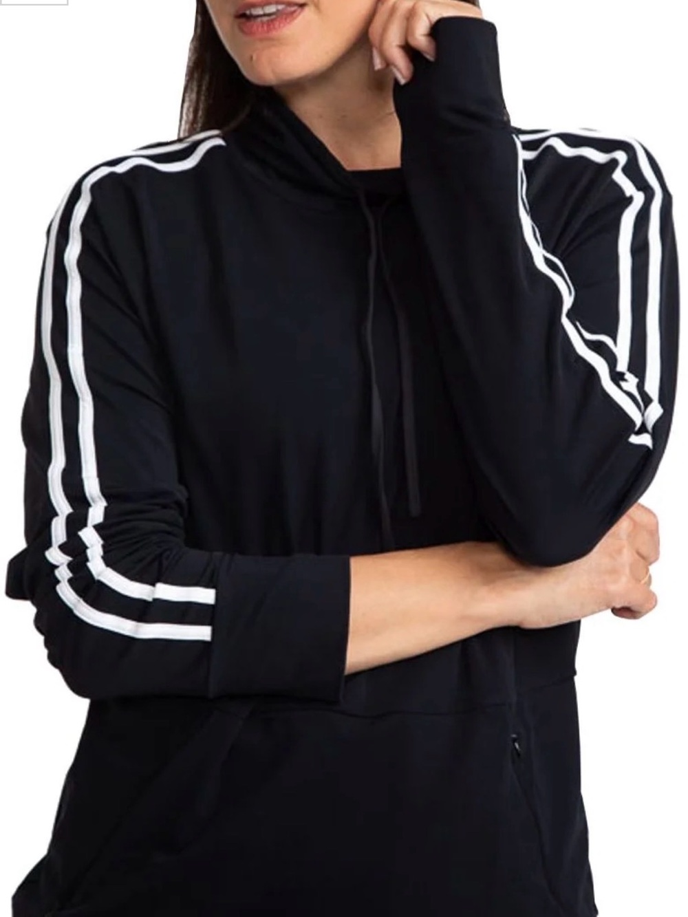 Kinona Golf & Life Women’s S Black Funnel Neck Pullover UPF 50+ Tennis Golf